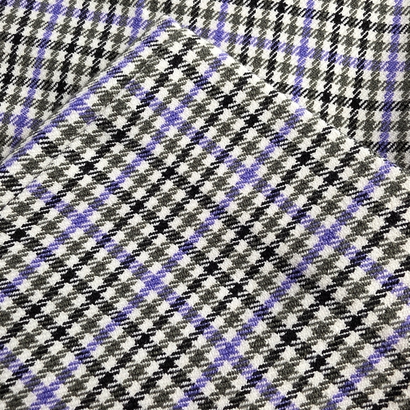 Ava & Viv Plaid Pants 18W Black White Purple Stretch Winter Fall Work Ca-2573 - Picture 5 of 12